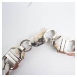 IBB International Bullion Brokers Sterling Silver Link Bracelet 925 Hallmarked - Thick Flat Oval Links