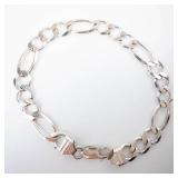 IBB International Bullion Brokers Sterling Silver Link Bracelet 925 Hallmarked - Thick Flat Oval Links