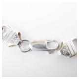 IBB International Bullion Brokers Sterling Silver Link Bracelet 925 Hallmarked - Thick Flat Oval Links