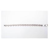IBB Sterling Silver 925 Bracelet - Lobster Clasp Open-Link Chain 7.5"