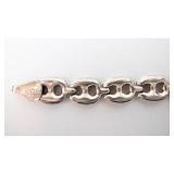 IBB Sterling Silver 925 Bracelet - Lobster Clasp Open-Link Chain 7.5"