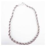 Sterling Silver Rope Chain Bracelet - 925 Stamp , 8"