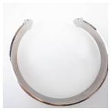 Engraved Open Cuff Bracelet with Floral Motif XL Loose Fit