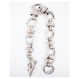 Funky Link Sterling Silver Bracelet - 8-Inch, 40grams!