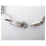 Classy Sterling Silver Rope Chain Bracelet - 8 Inch