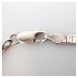 Sterling Silver 925 Italy Two-Tone Cleopatra-Style Collar Necklace - 16"