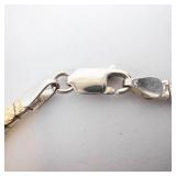 Sterling Silver 925 Italy Two-Tone Cleopatra-Style Collar Necklace - 16"