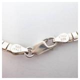 Sterling Silver 925 Italy Two-Tone Cleopatra-Style Collar Necklace - 16"