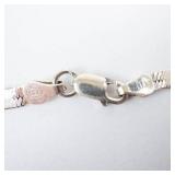 Beautiful Dainty Sterling Silver Snake Chain Necklace 24.5-Inch - 7.65g - 925