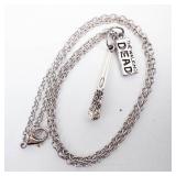 The Walking Dead Pendant Necklace - Silver-Tone Chain with Dual Charms