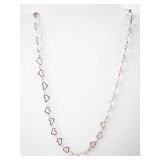 MILOR Sterling Silver Heart Link Chain Necklace - 20 Inches