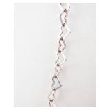 MILOR Sterling Silver Heart Link Chain Necklace - 20 Inches