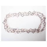 MILOR Sterling Silver Heart Link Chain Necklace - 20 Inches