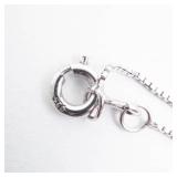 IBB Gorgeous Sterling Silver Halo Pendant Necklace with CZ Round Center Stone - 925