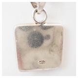 Black & Green Onyx Sterling Silver Necklace - 18-Inch Chain