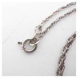 Sterling Silver Necklace with Mini Star Sapphire CZ Accent