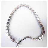 Vintage Weiss Emerald-Cut Blue Tone Crystal Bracelet - Silver Tone