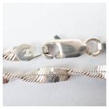 Sterling Silver 925 Herringbone Chain Necklace