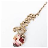 Paris Multi-Charm Necklace with Ornate Locket, Compass Pendant, Eiffel Tower & Floral Heart Charm