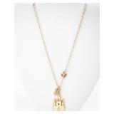 Disney Castle Pendant Necklace with Dove Charm