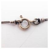Shabool DIDAE Handmade Sterling Silver Round Pendant on Foxtail Chain, 16 in
