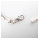 GORGEOUS Milor Sterling Silver Reversible Collar Necklace 16 Inch