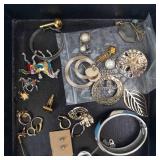 Assorted Vintage Costume Jewelry - Rings, Brooches, Bracelets, Earrings, Necklaces
