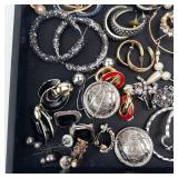 Assorted Costume Jewelry Lot - Earrings, Bracelets, Rings & Pendants