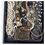 Assorted Costume Jewelry Lot - Pearls, Beads, Chains & Charms