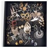 Assorted Costume Jewelry Lot - Earrings, Rings, Bracelets, Pendants & Chains