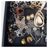 Assorted Costume Jewelry Lot - Earrings, Rings, Bracelets, Pendants & Chains