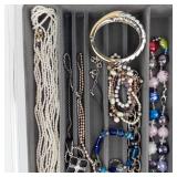 Assorted Costume Jewelry Tray - Pearl and Bead Necklaces, Bracelets & Accessories