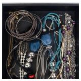 Assorted Costume Jewelry Necklaces & Bracelets Tray
