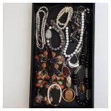 Assorted Costume Jewelry Necklaces & Bracelets - Pearl, Bead, Stone & Wood Mix