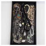 Assorted Jewelry Lot - Necklaces, Bracelets & Charms Featuring Pearls, Turquoise & Abalone