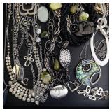 Assorted Jewelry Lot - Necklaces, Bracelets & Charms Featuring Pearls, Turquoise & Abalone
