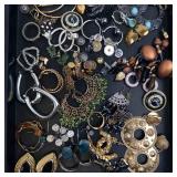 Assorted Costume Jewelry - Bangles, Earrings, Necklaces, and Rings