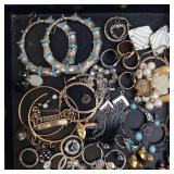 Assorted Costume Jewelry - Bangles, Earrings, Necklaces, and Rings