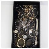 Assorted Costume Jewelry Watches, Bracelets, Necklaces & Rings
