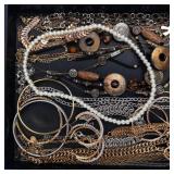 Assorted Costume Jewelry - Necklaces, Bracelets, Chains & Charms