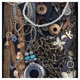 Assorted Costume Jewelry - Necklaces, Bracelets, Chains & Charms