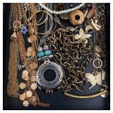 Assorted Costume Jewelry - Necklaces, Bracelets, Chains & Charms