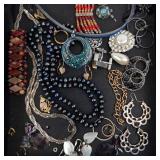Assorted Costume Jewelry Lot - Necklaces, Earrings, Bracelets & Rings