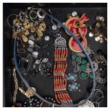 Assorted Costume Jewelry Lot - Necklaces, Earrings, Bracelets & Rings