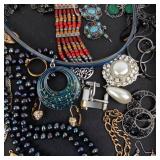 Assorted Costume Jewelry Lot - Necklaces, Earrings, Bracelets & Rings