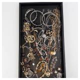 Assorted Costume Jewelry - Gold-Tone & Silver-Tone Necklaces, Bracelets & Rings