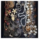 Assorted Costume Jewelry - Necklaces, Beads & Earrings