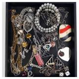 Assorted Costume Jewelry - Mixed Lot of Necklaces, Bracelets & Charms
