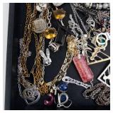 Assorted Costume Jewelry - Mixed Lot of Necklaces, Bracelets & Charms