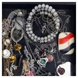 Assorted Costume Jewelry - Mixed Lot of Necklaces, Bracelets & Charms